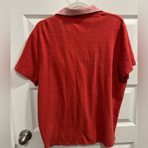 Saks Fifth Avenue Men’s Polo Style Shirt Size XL Red & Pink ❤️🩵 - Picture 6 of 8